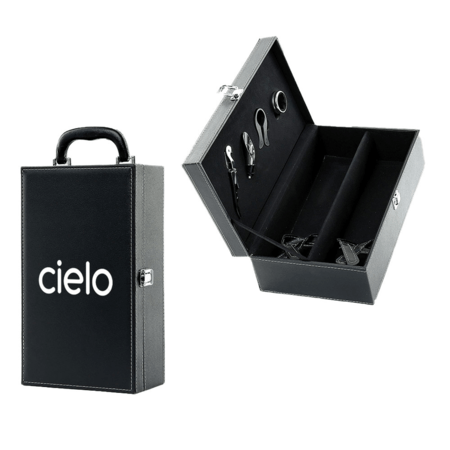 Maleta Vinho Premium Com 4 Acessórios Personalizado