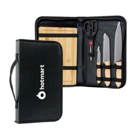 Kit Churrasco 5 Peças com Tábua