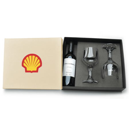 Kit Bebida - Vinho Português 1/2 Garrafa com 2 Taças