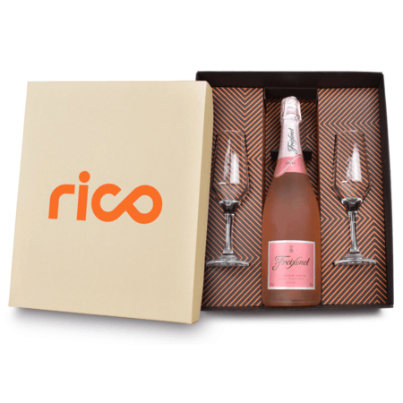 Kit Bebida Personalizado - Freixenet 750 mL Italiana e 2 Taças Clássicas