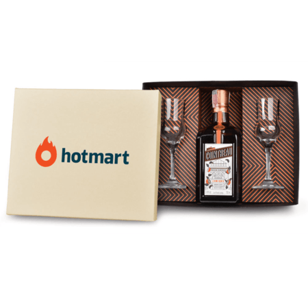 Kit Bebida Personalizado - Licor Cointreau e 2 Taças Clássicas