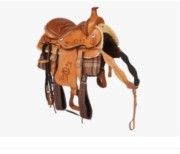 Sela Americana Qm Entalhada Luxo Completa + Manta Extra