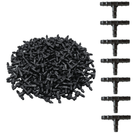 CONEXÃO EMENDA T P/ MANGEIRA 4MM E 1/2"  (EMB 100 | EMB LIVRE OU 12)