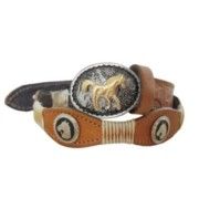 Cinto Country Infantil em Couro com Apliques de Cavalinho