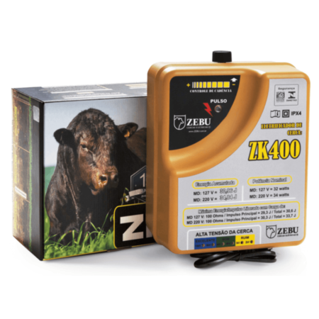 Zebu Zk400 Eletrificador De Cerca Elétrica Rural 400km 220v