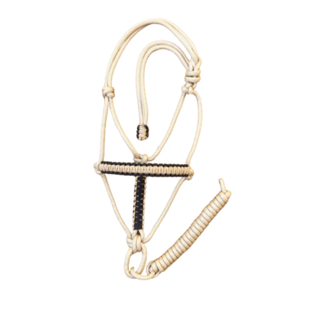 Cabresto 7 Nós Bege com Detalhe Marrom (8mm)