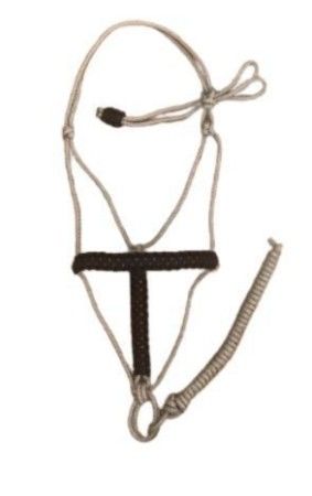 Cabresto 7 Nós Bege com Detalhe Marrom (8mm)