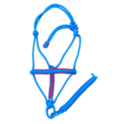 Cabresto 7 Nós Azul com Detalhe Vermelho (8mm)