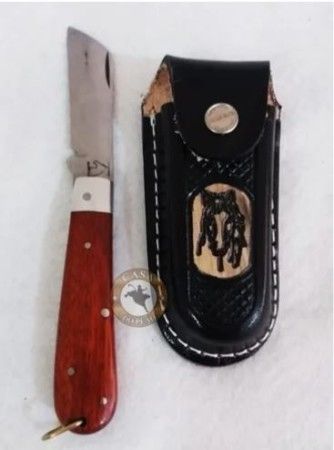 Canivete Com Bainha De Couro Country Caça Pesca Presente