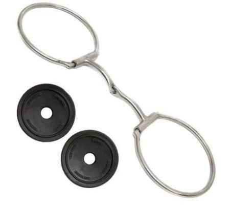 Freio Bridão de Inox para Cavalo Joquel com Par de Protetor de Borracha Abridão