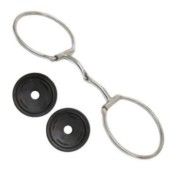 Freio para Cavalos Bridão de Inox com Protetor de Borracha