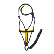 Cabresto 7 Nós Preto com Detalhe Amarelo (8mm)