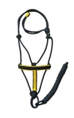 Cabresto 7 Nós Preto com Detalhe Amarelo (8mm)