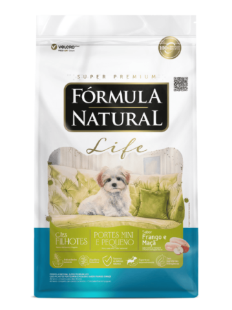 Fórmula Natural Super Premium Life Cães Filhotes Portes Mini e Pequeno Frango e Maçã