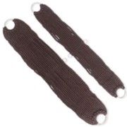 Barrigueira de Lã Trançada com Argolas para Cavalo - Marrom