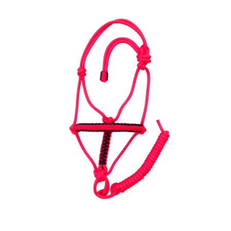 Cabresto 7 Nós Vermelho com Detalhe Preto (8mm)