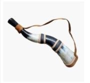 Berrante Semi profissional em chifre natural com couro