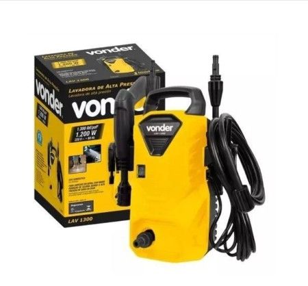 Lavadora de Alta Pressão Vonder LAV1300 – 1200W, 220V, Amarela e Preta