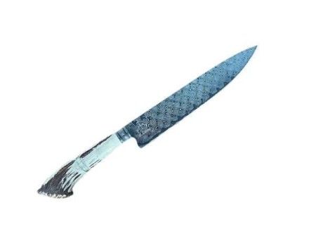 Faca de Churrasco em Aço Damasco – Padrão Rain Drop 11