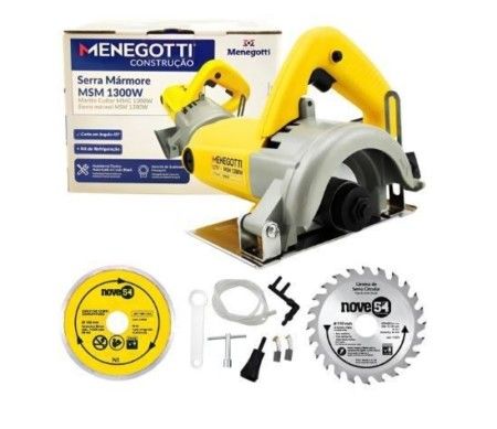 Serra Mármore Tipo Makita MSM 1300W para Alvenaria, Madeira, Mármore, Granito - Menegotti