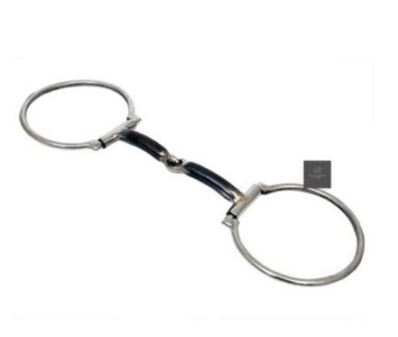 Freio Bridão D de Inox com Bocal de Ferro para Cavalos Equinos e Muares