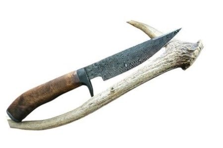 Faca de Caça e Pesca em Aço Damasco 5