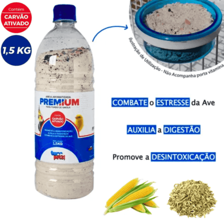 AREIA PARA FUNDO GAIOLA 1,5 KG  -  PREMIUM AROMATIZADA (EMB LIVRE)