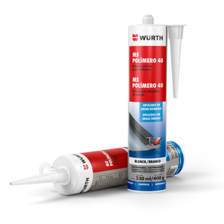 Adesivo Selante MS Polímero 40 Branco 800g - Wurth - 0892100261 - Unitário
