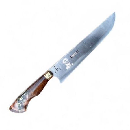 FACA CHURRASCO ESPIGA OCULTA  LÂMINA VAZADA - 10 - CABO PINGENTE MITO