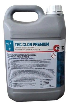 TEC CLOR PREMIUM 5L - DETERGENTE ALCALINO CLORADO