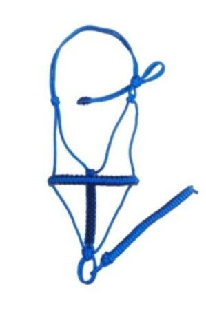 Cabresto 7 Nós Azul com Detalhe Preto (6mm)