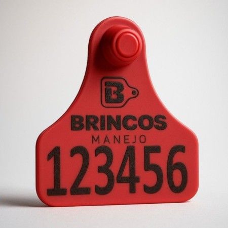 BRINCO BOVINO M VERMELHO - Brincos Manejo