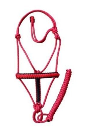Cabresto 7 Nós Vermelho com Detalhe Preto (6mm)