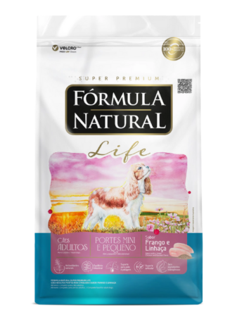 Fórmula Natural Super Premium Life Cães Adultos Portes Mini e Pequeno Frango e Linhaça