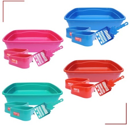 JG BANDEJA HIGIENICA PARA GATO C/ 2 POTES 1 PAZINHA (EMB LIVRE)