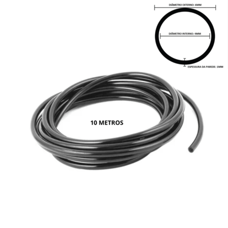 TUBO MANGUEIRA PARA IRRIGAÇÃO 6,0X4,00 MM 10 METROS (EMB LIVRE)