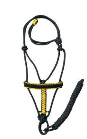 Cabresto 7 Nós Preto com Detalhe Amarelo (6mm)