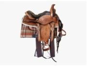Sela Quarto De Milha Couro Completa + Manta + Peitoral