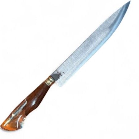 FACA CHURRASCO ESPIGA OCULTA  LÂMINA VAZADA - 10 - CABO PINGENTE FUZIL