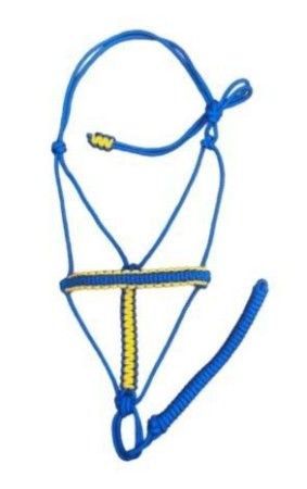 Cabresto 7 Nós Azul com Detalhe Amarelo (6mm)