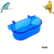 BEBEDOURO E COMEDOURO C/ GANCHO AZUL 130ML (EMB LIVRE OU 12)