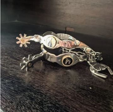 Par De Espora Detalhe Nossa Senhora Aparecida Em Inox P Doma