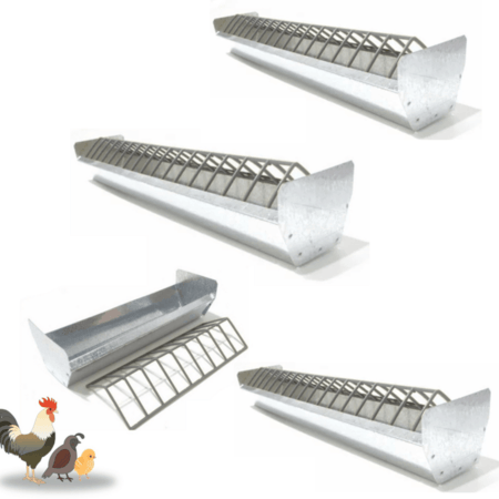 KIT: 04 COMEDOURO AVE CALHA GALV 30CM