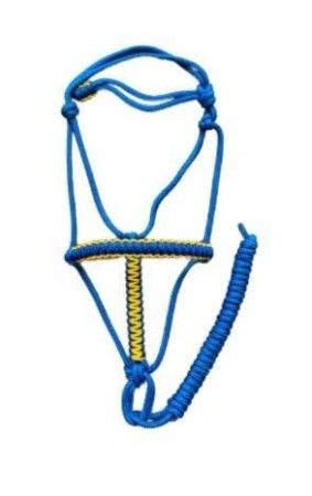 Cabresto 7 Nós Azul com Detalhe Amarelo (8mm)