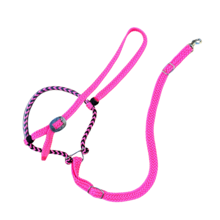 Gamarra GV Trançada - Rosa Fluorescente com Preto