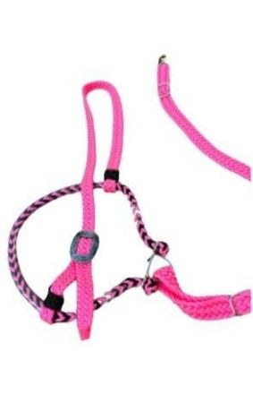 Gamarra GV Trançada - Rosa Fluorescente com Preto