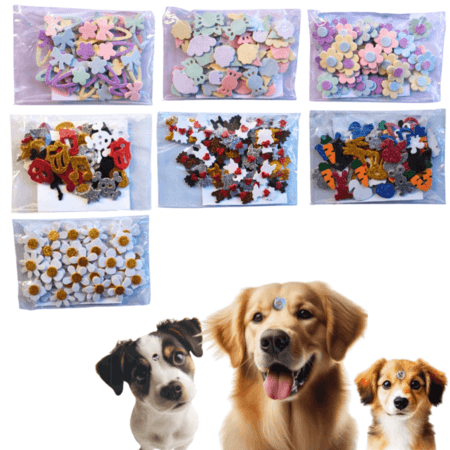 JG ADESIVO GLITTER P/ PET COM 50 UND (EMB LIVRE)
