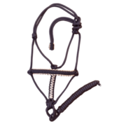 Cabresto 7 Nós Marrom com Detalhe Bege (8mm)