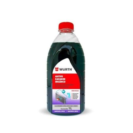 Aditivo para Radiador Orgânico Concentrado Verde/Azul 1L kit com 12 unidades - Wurth - 0893556124 -
