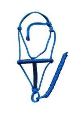 Cabresto 7 Nós Azul com Detalhe Preto (8mm)